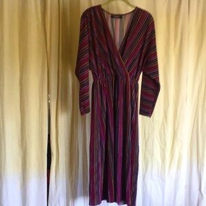 CAARA Anthropologie V Neck Striped Dress